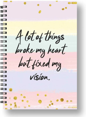 craft maniacs CUTE 2023 COLLECTION A5 Notebook RULED 160 Pages(A LOT OF THINGS BROKE MY HEART)