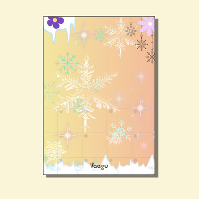 vaagu Winter Blooming Cute Stationery A5 Note Pad No 50 Pages(Multicolor)