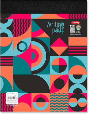 ANUPAM Writing Pad 22x29cm Lined Paper Wide Ruled 100 Sheets Micro Perforated Notebook Regular Writing Pad Strong Rorust Material Back Board for College Office Business Size : 3 Pack of 1 200 Pages(Multicolor)