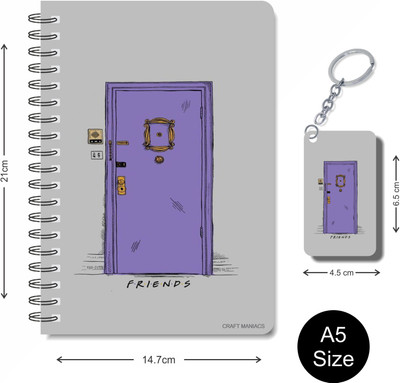 craft maniacs FRIENDS 2024 BEST COLLECTION A5 Notebook RULED 160 Pages(Purple)