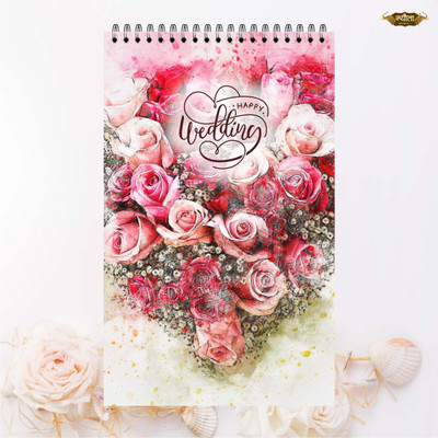Nyouta Wedding Notepad Regular Note Pad Single Ruled. 100 Pages(Couple Diary)