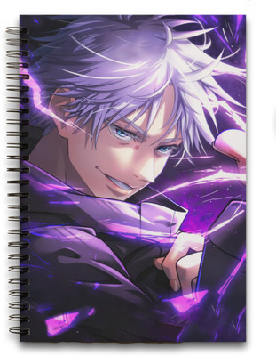 The K Fandom Jujutsu Kaisen Notebook A5 size Spiral Notebook | Gojo Notebook | Anime Diary A5 Notebook Unruled Pages 100 Pages(Multicolor)