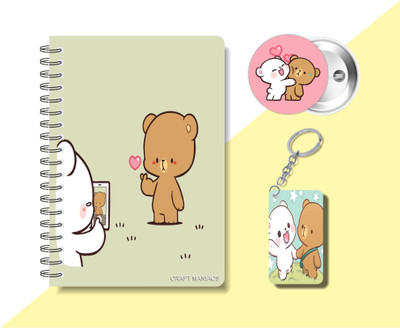 craft maniacs MILK & MOCHA COLLECTION A5 Diary RULED 160 Pages(Multicolor)