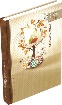 STORITE Hardbound Executive Planner Organizer Personal Diary 2026 with Dates Ruled Pages Regular Diary single 365 Pages(Brown)