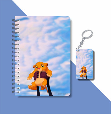 craft maniacs LION KING 2023 NOTEBOOK COLLECTION A5 Notebook RULED 160 Pages(Yellow)