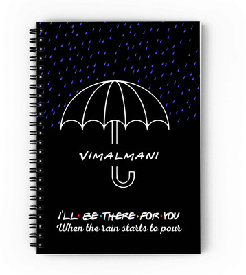 GIFTUATION i will be there for you Vimalmani /spiral diary & gift for friends A5 Diary Unruled 140 Pages(Black)