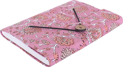 KUBER INDUSTRIES Cardboard Travel Notebook A5 Diary Plain Page 100 Pages(Light Pink)