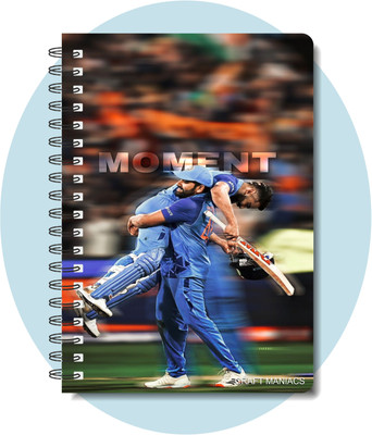craft maniacs CRICKET 2025 DIARY COLLECTION A5 Notebook RULED 160 Pages(White)