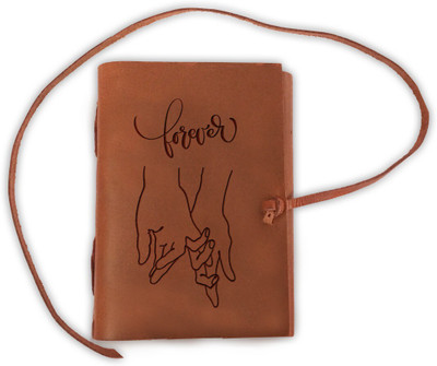DI-KRAFT Handmade Classic Design Leather A5 Diary Unruled 200 Pages(Brown)