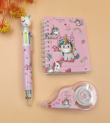 Paper Bear Unicorn Regular Diary Designer 80 Pages(Light Pink)
