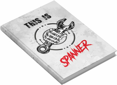 MOTOCUPID This is spanner A5 Notebook HARD BOUND Plain Paper 160 Pages(Light Grey)