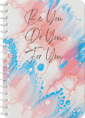The Papier Ocean Undated Daily Productivity Tracker and Task Organizer A5 Planner Ruled 160 Pages(Burnt Coral & Aquarius Blue)