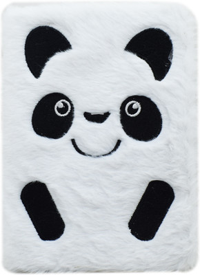 Kidizkart Panda A5 Diary Ruled 144 Pages(White and Blck)