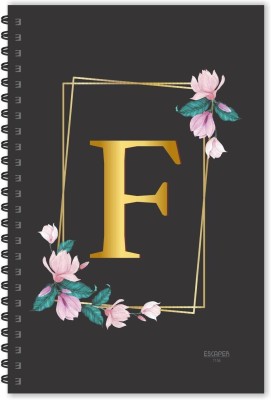 ESCAPER F letter diary (Ruled - A5), F initial Diary, F alphabet Notebook A5 Diary Ruled 160 Pages(Multicolor)