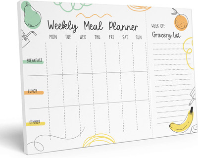 Inkdotpot Meal Planner Regular Planner Unruled 54 Pages(White)