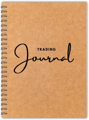 TimeWise Trading Journal Monochrome Stock Market Notebook Day Trade Log A5 Journal Unruled 130 Pages(Brown)