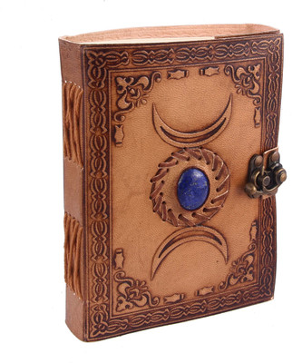 IndiHerbo Handmade Leather Dairy A5 Notebook - 100 Pages, Softcover A5 Notebook NON RULING 100 Pages(Brown)