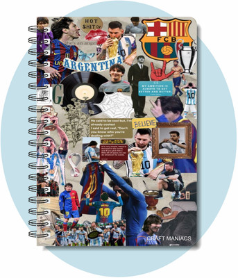craft maniacs FOOTBALLER DIARY A5 Notebook RULED 120 Pages(Multicolor)