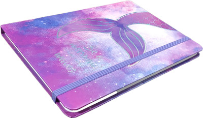 triple paper Cute Self Design Mermaid Diary Notebook A5 Diary Ruled 200 Pages A5 Diary Rule Paper 200 Pages(Purple /mermaid)