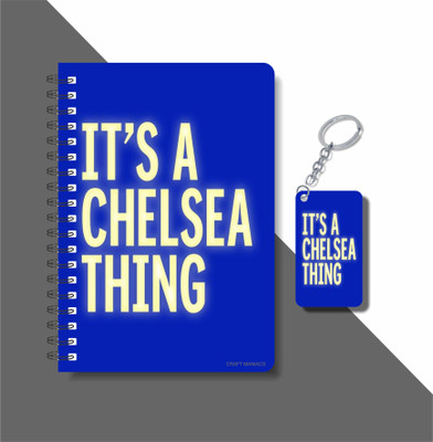craft maniacs 2023 CHELSEA DIARY + KEYCHAIN A5 Note Book RULED 160 Pages(Multicolor)