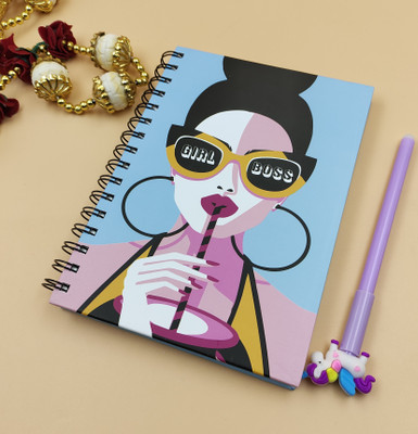 Paper Bear Fancy A4 Diary ruled 80 Pages(Light Blue, Pack of 2)