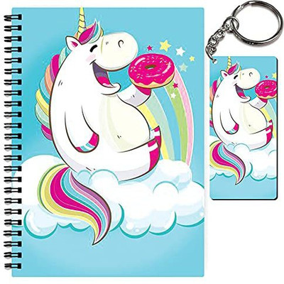 craft maniacs A5 NOTEBOOK + KEYCHAIN COLLECTION A5 Note Pad RULED 160 Pages(Multicolor)