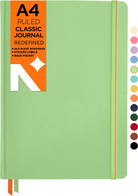 NEORAH - Ruled Journal Notebook - 110 GSM - Office Hardcover Notebook - A4 Notebook Single Ruled 160 Pages(Light Green)