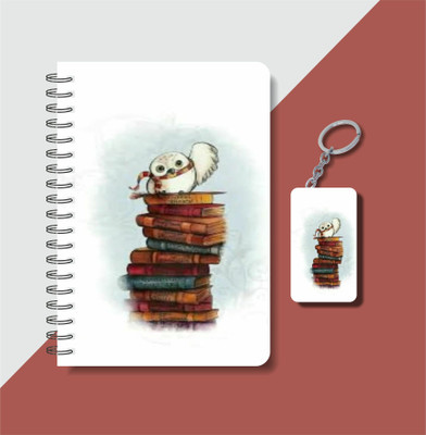craft maniacs A5 NOTEBOOK + KEYCHAIN COLLECTION A5 Note Book RULED 160 Pages(Black, White)