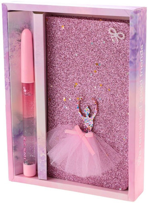 Tinker Squad Ballerina Diary Notebook with Gel Pen for Girls |Notebook for Girls and Teens Regular Notebook Ruled 160 Pages(Pink, Pack of 2)