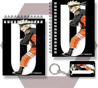 craft maniacs NARUTO A6 NOTEBOOKSSS A6 Diary UNRULED 100 Pages(Multicolor)