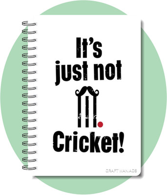craft maniacs CRICKET 2024 NOTEBOOK COLLECTION A5 Diary RULED 160 Pages(White)