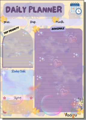 vaagu Daily Planner Notepads A5 Note Pad 50 Pages(Multicolor)