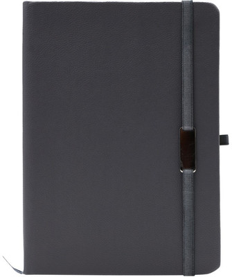 Family store Leatherette Diary A5 Notebook Ruled 200 Pages(Grey)