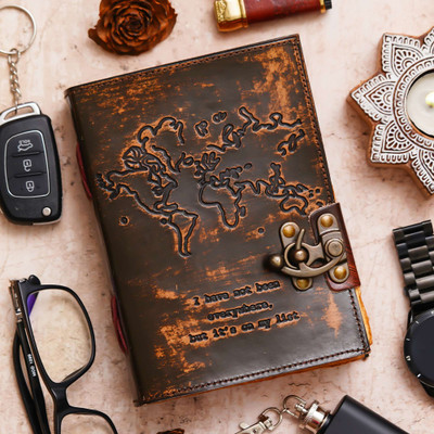 SHRIVACRAFTS Handmade Regular Diary unruled 200 Pages(Multicolor)