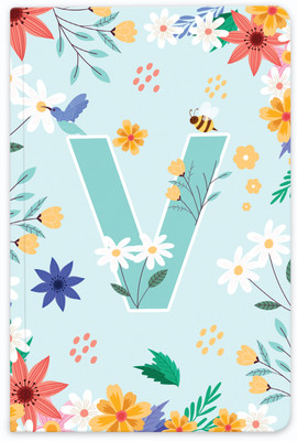 Diarymart Initial Letter Premium Soft Bound Notebook Diary for Girls I Journal Notebook I B6 Diary Ruled 160 Pages(Initial V)
