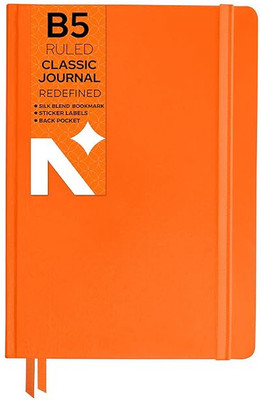 NEORAH - Squared Journal Notebook - 110 GSM - Office Hardcover Notebook - B5 Notebook Single Rule 160 Pages(Orange)