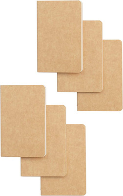 TOWNE Brown Pocket Notebook Small Memo Notepad for Men Women Kids Traveler Author Pocket-size Notebook Ruled 60 Pages(Brown Ruled, Pack of 6)