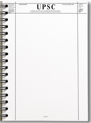 SKILLSET UPSC Mains Answer Writing A4 Notebook Unruled 200 Pages(White)