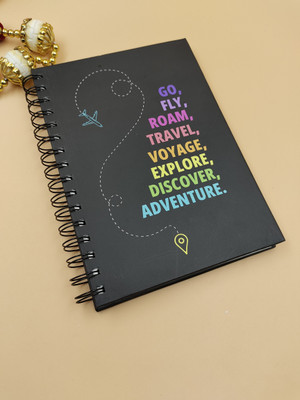 Paper Bear Fancy A4 Diary ruled 80 Pages(Black)