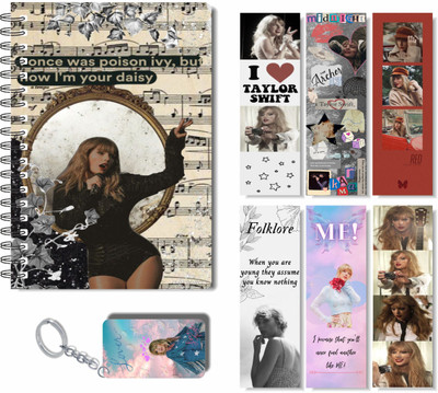 craft maniacs 2023 TAYLOR DIARY + TWO FREEBIE COLLECTION A5 Notebook RULED 160 Pages(Multicolor)