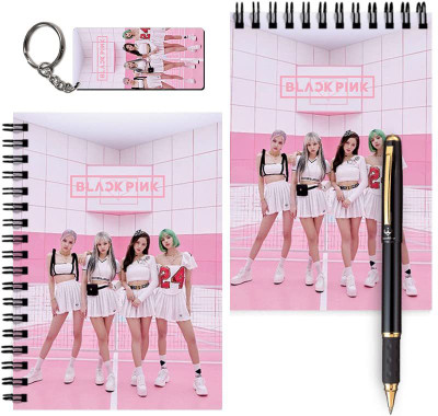 craft maniacs A6 MESSAGE PADS + ONE KEYRING A6 Note Book UNRULED 100 Pages(Pink, Pack of 2)