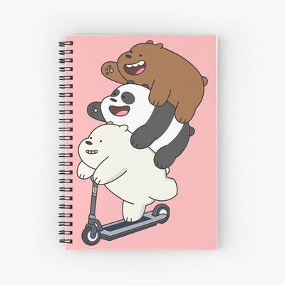 craft maniacs BARE BEARS 2023 COLLECTION A5 Notebook RULED 160 Pages(Multicolor)