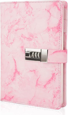 Roztocze handmade A5 Diary RULED 200 Pages(PINK marble)