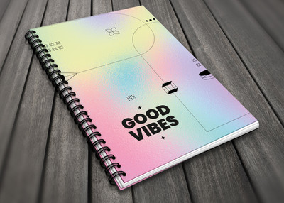WRITE ON WHITE MODERN GRAPHIC STYLE COLLECTION A5 Diary RULLED 160 Pages(PASTEL MULTICOLOUR)
