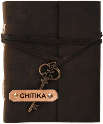 Rjkart CHITIKA embossed Leather Cover Diary With Key Lock A5 Diary Unruled 200 Pages(Brown)