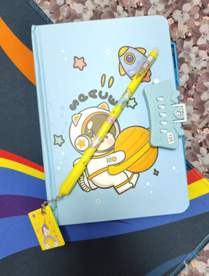 Paper Bear Astronaut Regular Diary Designer 80 Pages(Light Blue)