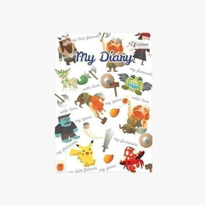 Aperture Handcrafted Aperture Kids Undated Notebook Diary | A5 Size | Cute Diary for kids 160 Pages A5 Notebook Ruled 160 Pages(White)