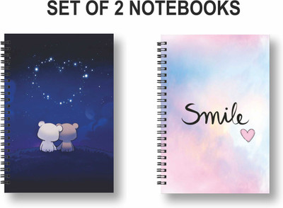 ROT RIX combo of 2 Notebooks A5 Diary Ruled 144 Pages(Multicolor, Pack of 2)