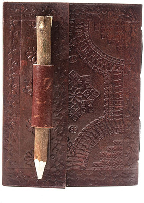 RSN Handmade A6 Notebook Unruled 100 Pages(Brown)