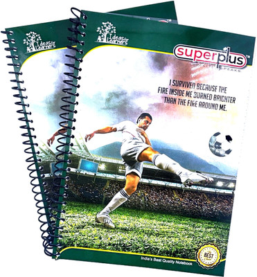 Global Overseas GlobalOverseas A4 Note Book Single ruled 300 Pages(Multicolor, Pack of 2)